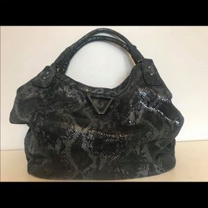Victor charcoal black snakeskin hobo bag — NEW